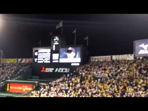 2015/7/22　阪神vs巨人　ヒーローインタビュー　阪神:新井、江越