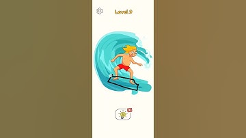 Dop 4 : Draw one part : Level : 9.🤔😍🏄 #shorts