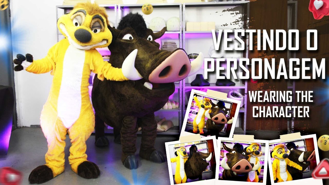 Timão e Pumba - Vestindo o personagem
