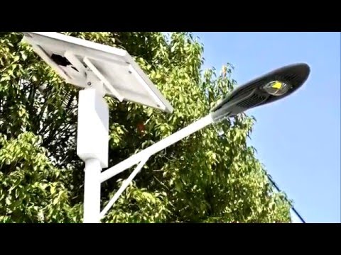 unboxing lampu jalan solar cell murah. 