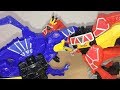 劇場版　獣電戦隊キョウリュウジャー①　獣電竜0 トバスピノ復活！強制カミツキ合体でスピノダイオー誕生！劇中シーンをミニプラで再現　前田動画