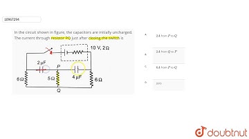 In the circuit shown in figure, the capacitors are initially uncharged. Th
