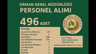 Ogm 496 Personel Alımı Başladı Şoför, Temizlik, Büro Memuru Nasıl Başvurulur?