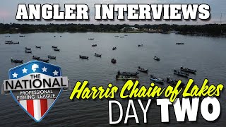 National Professional Fishing League DAY 2 Harris Chain ROB TERKLA, CARSON Interviews and More