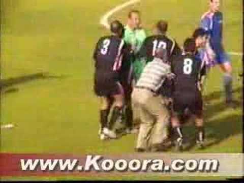 Unpleasant things took part on match day 22 (2005-2006) in Syrian Professional Football League: Al-Qardaha players did not accept some of the referee's decisions... By: www.kooora.com