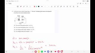 Parallel ac circuit practice problem for iit advance