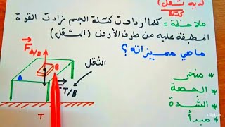 الثقل -  الظواهر الميكانيكية - فيزياء الرابعة متوسط