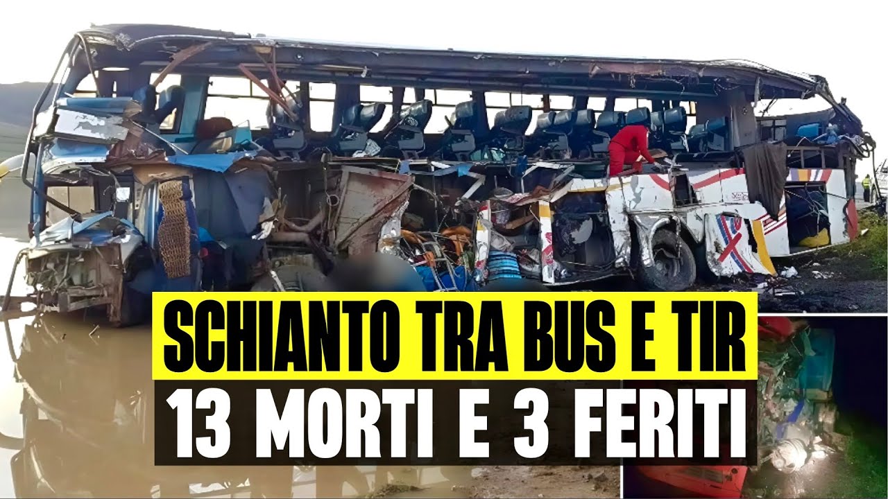 TERRIBILE INCIDENTE TRA AUBOUS E CAMION: 13 MORTI E 3 FERITI NELLO ...