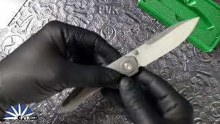 Carver Knives Vagrant, Satin CPM-154 Blade, Bead Blast Titanium Handle with Dark Ti Backspacer