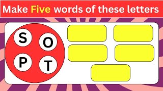 Choosy Squeezy English Quiz /Words making #quiz  #wordsassociation  #words #4letterwords #5words