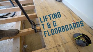 Removing Nailed Down Tongue & Groove Floorboards