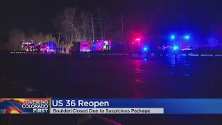 Portion Of U.S. 36 Reopened In Boulder Following Suspicious Package Investigation