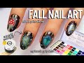 Cozy Fall Nail Art Tutorial ☕️🍄 | Gel Nails