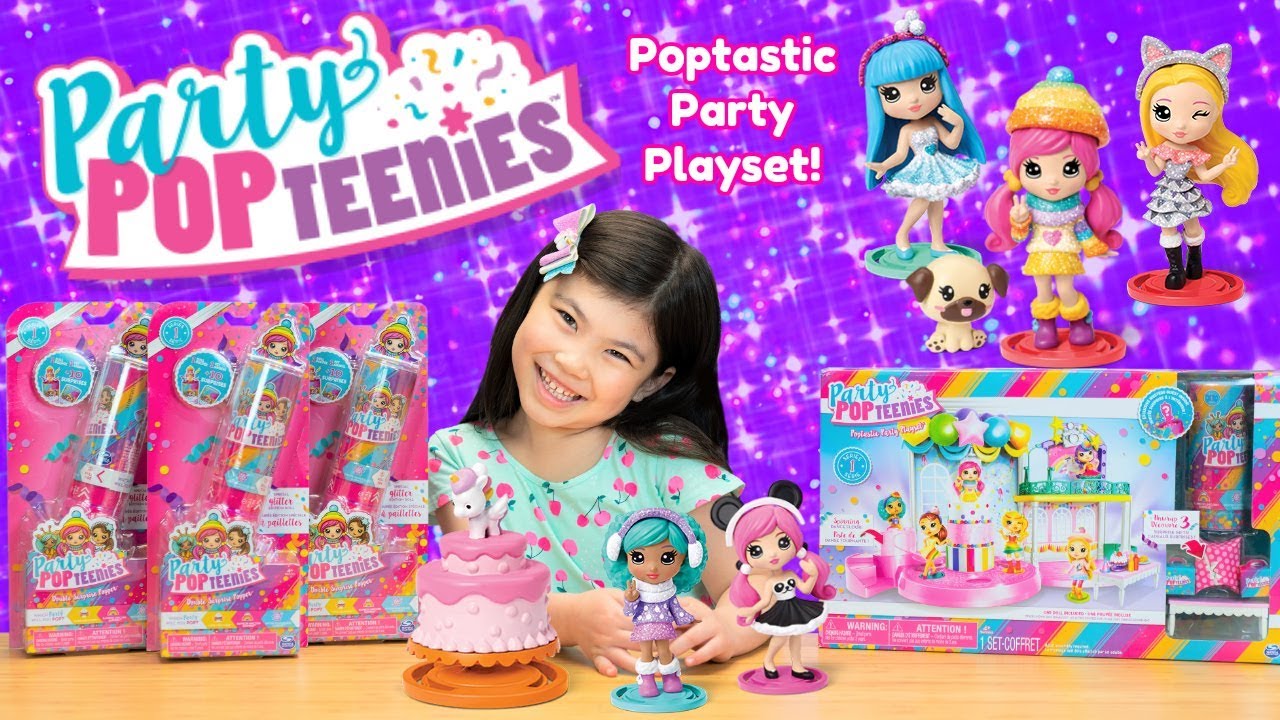 NEW PARTY POPTEENIES! POPTASTIC PARTY PLAYSET + DOUBLE SURPRISE