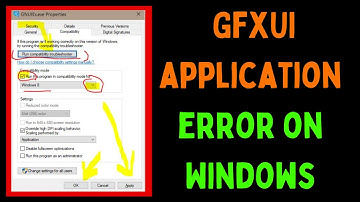 How to Fix GfxUI Application Error on Windows 11