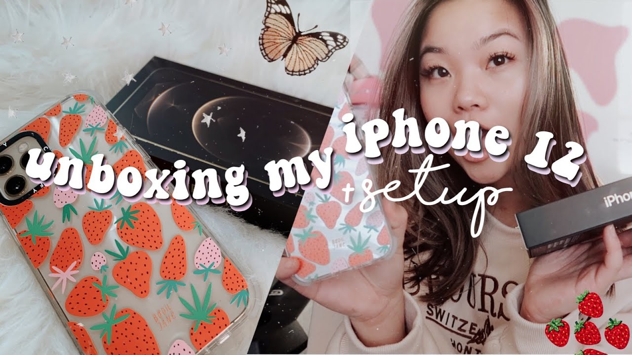 unboxing my iphone 12 pro + set up/accessories (gold 256 gb) YouTube