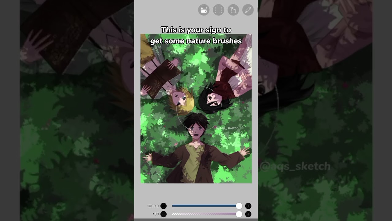 Work smart not hard,get some nature or texture brushes for those things you don't enjoy painting✨️