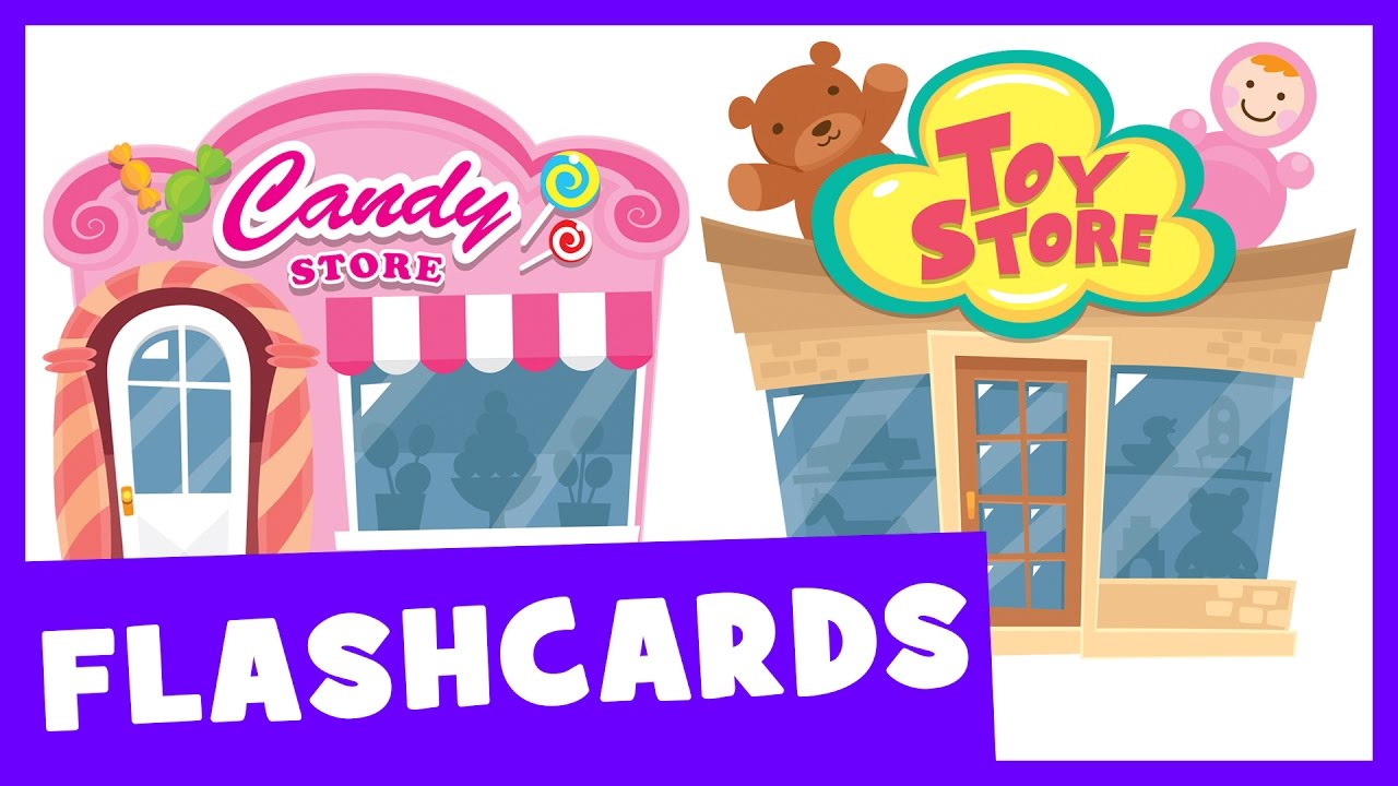 Learn Places to Shop | Talking Flashcards - YouTube