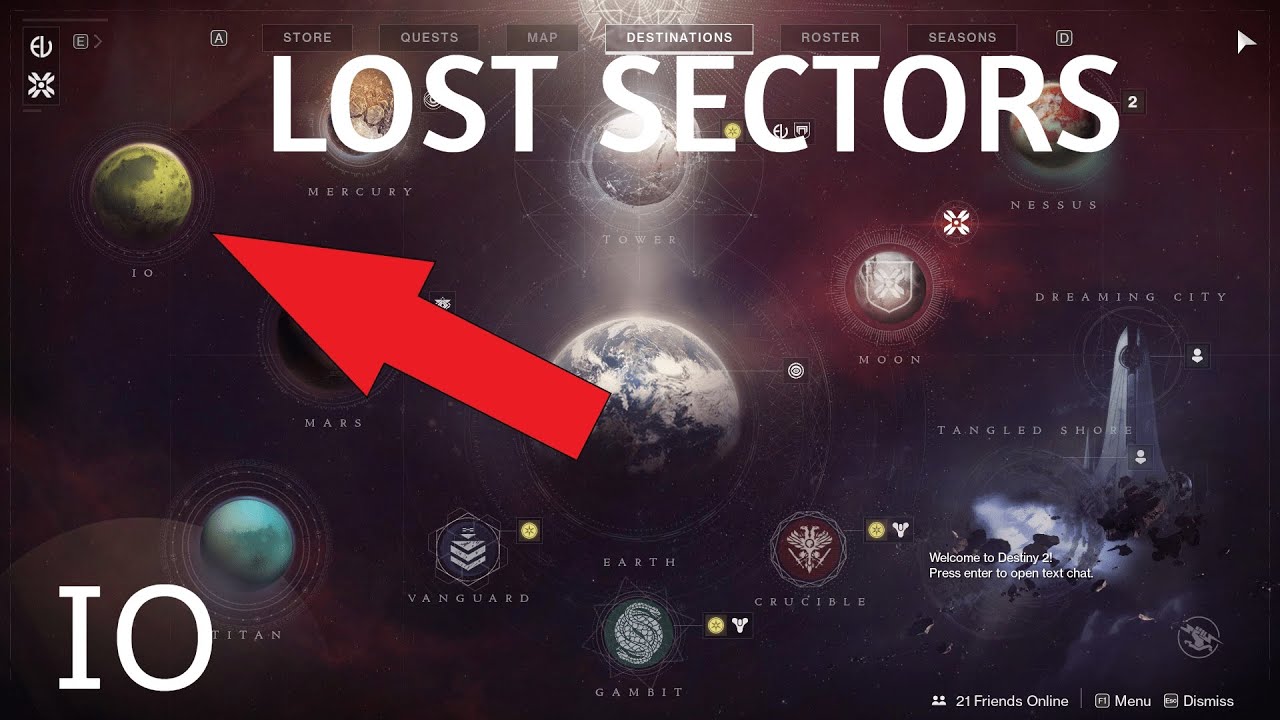 Destiny 2 All IO's Lost Sectors