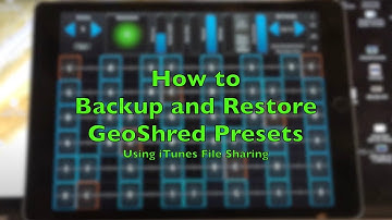 GeoShred Application Note #4: How to Backup and Restore GeoShred Presets (Replaced by iCloud)