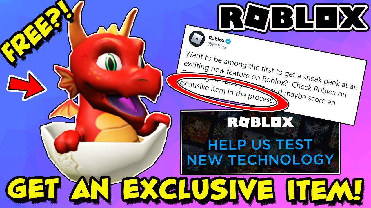 Free Item Get An Exclusive Free Item For Helping Test New Tech This Weekend On Roblox Youtube - what timezone is roblox in