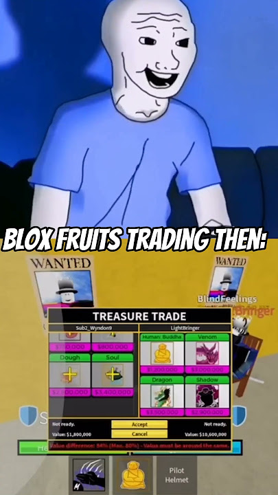 Before Vs Now Trading In Blox Fruits 😭