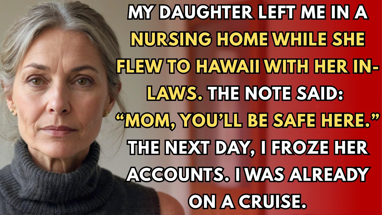I woke up in a sterile room that smelled like pine cleaner. On the nightstand was a note from my daughter: "Mom, you'll be safe here. It's just for a week." She had driven me to a "senior wellness...