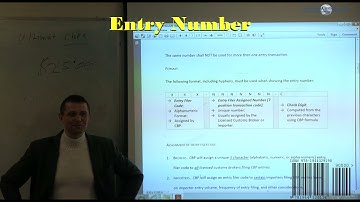 U.S. Customs (CBP) Entry Number Webcast Preview