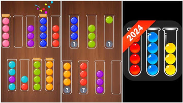 Ball Sort Color Woody Gameplay 5 , Android Games ios Walkthrough Simulator Think Brain Puzzle