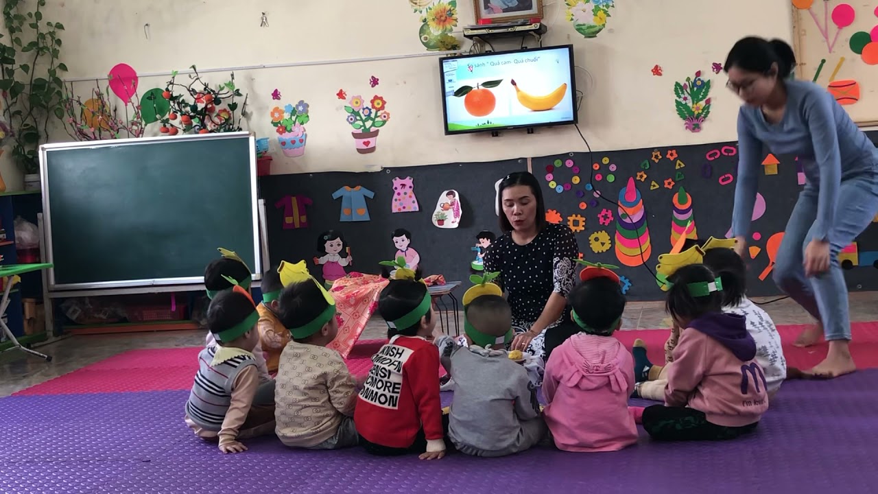 Nhận biết, phân biệt: Quả cam, quả chuối