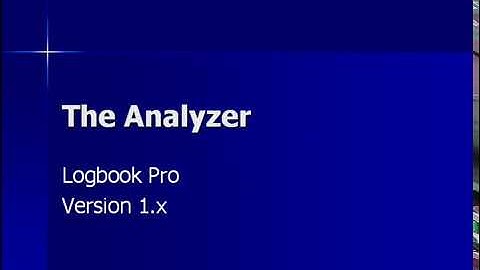 Logbook Pro Desktop - Analyzer