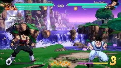 DBFZ - Adult Gohan Lvl 0 - 10k ToD Midscreen from Light DP & 1 Bar Start