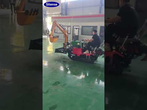 50HP Single Cylinder Micro Crawler Tractor Tiller With Excavator Rotarytiller Tractor Minitractor 