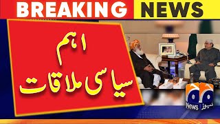 Breaking News - Asif Ali Zardari calls on Maulana Fazal ur Rehman | Geo News