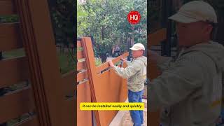 Building brick walls is no longer fashionable. fence#wallbaord #fence #design #courtyard #outdoor