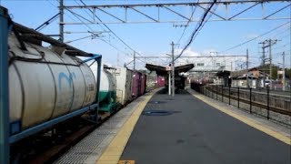 JR貨物 EF210-111号機[新]+コキ23B　貨物列車1061レ【中央通運タンク積載!!】