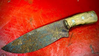 Restoring a RUSTY Antique Knife Found Buried in Junk | Full Restoration