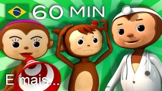 Cinco Macaquinhos | Versão 2 | E muitas mais Canções de Ninar | LittleBabyBum!