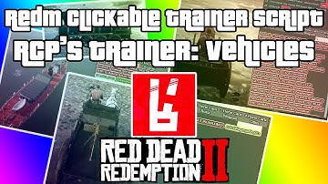 RedM Clickable Trainer: Vehicles Menu