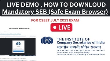 live demo how to downloud seb browser for cseet exam ) latest version