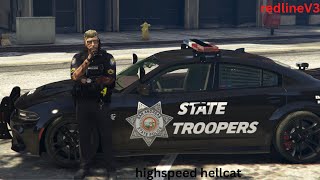 hellcat cop stops crime in Gta5RP