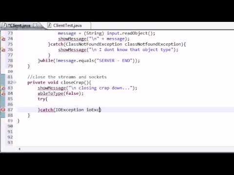 Intermediate Java Tutorial   55   Closing Down the Client Stuff   YouTube