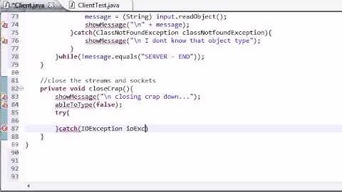 Intermediate Java Tutorial   55   Closing Down the Client Stuff   YouTube