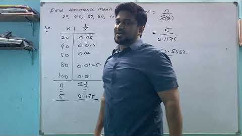 harmonic mean all three types