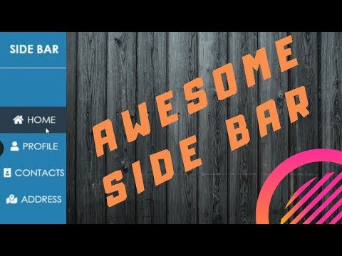 Create a SIDE BAR using HTML & CSS