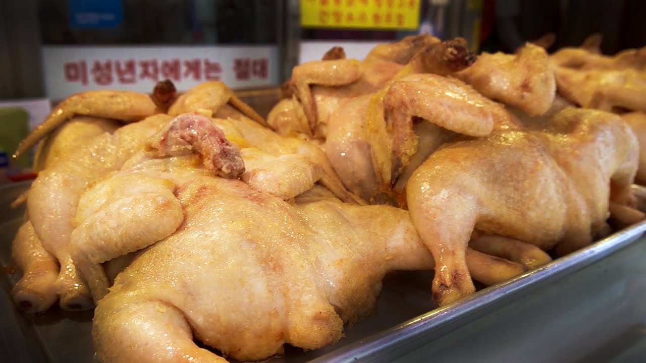 마늘 한가득!! 마늘통닭 / original fried garlic chicken / Korean street food
