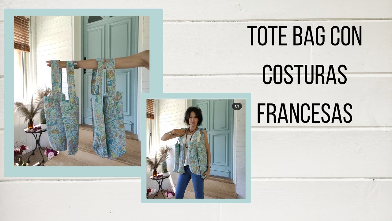 Tote bag con costuras francesas.