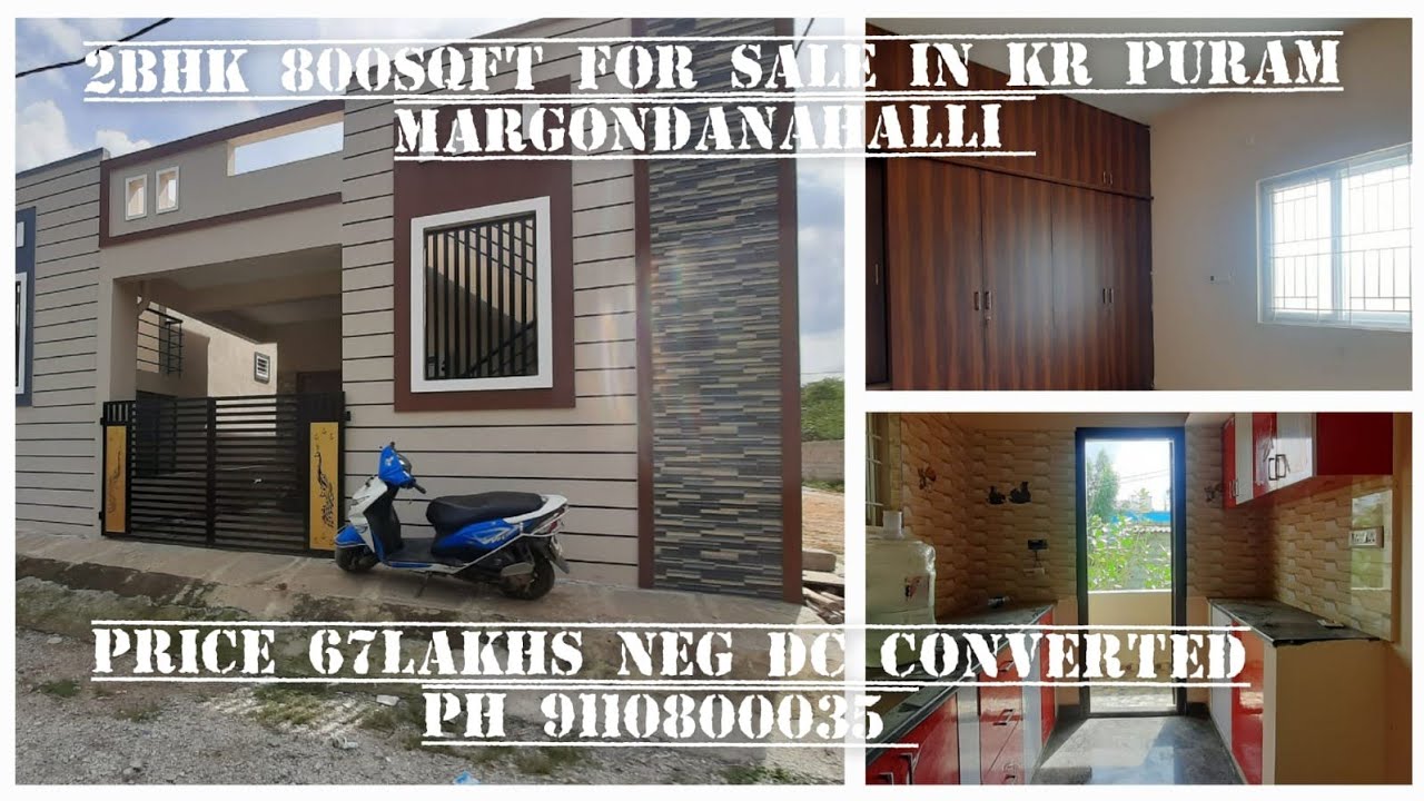 800SQFT 2BHK FOR SALE IN MARGONDANAHALLI K R PURAM PRICE 67LAKHS NEG PH 9110800035 YouTube