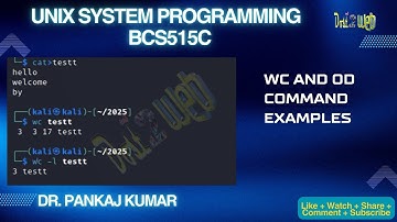 WC and OD in UNIX | UNIX System Programming | VTU | BCS515C