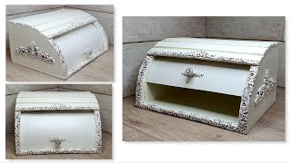 Diy beautiful bread box from cardboard /Kitchen decor